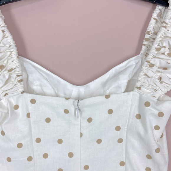 LPA Polka Dot Fit & Flare in Tan & White Size XXS from REVOLVE - Picture 6 of 6
